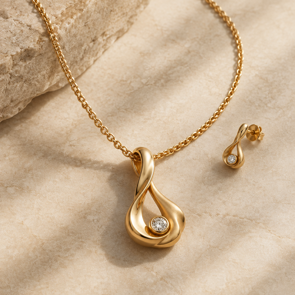 Gold necklace jewelry hero