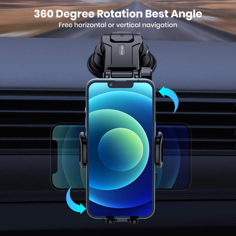 Car Phone Holder Dashboard & Air Vent Mount | 360° Adjustable, Strong Adhesion, High Stability – Universal Fit for All Smartphones, iPhone, Samsung, Android – Style A, B & Vent Mount
